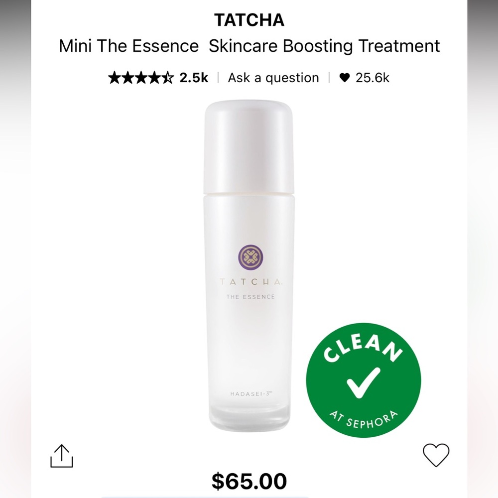 TATCHA The Essence Skincare Boosting Treatment - 75 ml / 2.5 oz